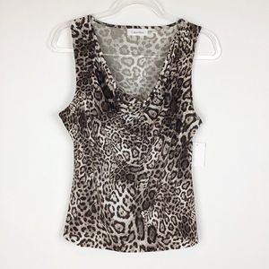 Calvin Klein Brown Animal Print Shirt l Large